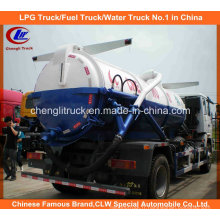 Dongfeng 6 Wheeler 10000L Camions de nettoyage d&#39;égout, 8000L Fecal Suction Trucks